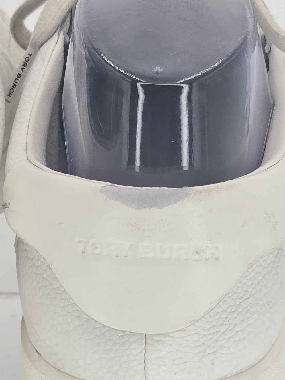 Tory Burch Phoenix LOGO White Leather Low-Top Sneakers Women's Size 9 - Picture 7 of 16